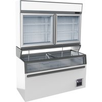 CombiSteel Wall Mounted Freezer Unit White 2 Glass Door
