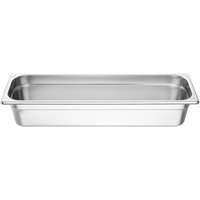 Vogue Stainless Steel Gastronorm 2/4 Tray 100mm