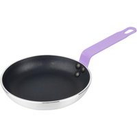 Hygiplas Aluminium Non-Stick Teflon Platinum Plus Frying Pan with Purple Handle 20cm
