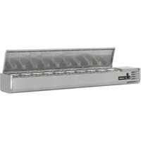 BLIZZARD 2m Hinged 1/4 Gastronorm Prep Top TOP2000-14EN
