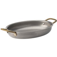 Utopia Vintage Steel Oval Dishes 245 x 175mm (6 Pack)
