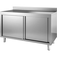 CombiSteel 600 Worktable Upstanding 2 Sliding Doors Splashback 1200