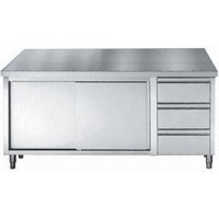 CombiSteel 700 Worktable 2 Sliding Doors 3 Drawers 1800