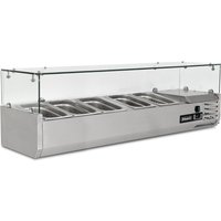 BLIZZARD 1.2m Glass Canopy 1/4 Gastronorm Prep Top TOP1200-14CR
