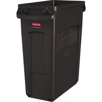 Rubbermaid Slim Jim Bin with Venting Channels Brown 60Ltr