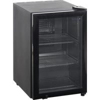 Tefcold BC60 Black, Glass Door