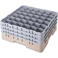 Cambro Camrack Beige 36 Compartments Max Glass Height 196mm