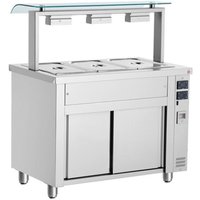 INOMAK Inomak Bain Marie With Sneeze Guard 3x GN1/1 MVV711