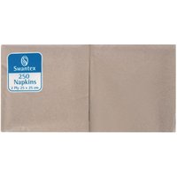 Swantex Recycled Cocktail Napkin Kraft 25x25cm 2ply 1/4 Fold (2000 pack)
