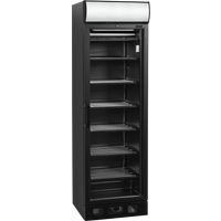 Tefcold UFSC371GCP Black Glass Door Freezer