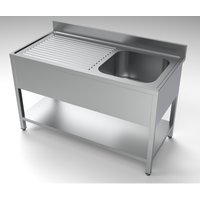 CombiSteel 700 Stainless Steel Sink Unit Shelf 1 Right Sink 1400