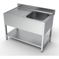CombISteel 700 Stainless Steel Sink Unit Shelf 1 Right Sink 1200