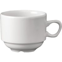 Churchill Plain Whiteware Stacking Nova Tea Cups 212ml (Pack of 24)