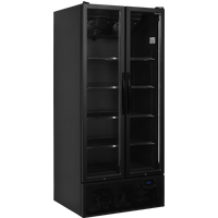 Tefcold FS890H BLACK Black Glass Door