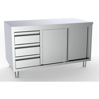CombiSteel 700 Worktable Sliding Doors Drawers Left 1600 MM