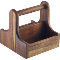 Small Dark Wood Table Caddy