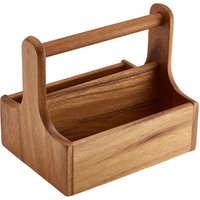 Medium Dark Wood Table Caddy