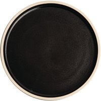Olympia Canvas Flat Round Plates Delhi Black 250mm (6 Pack)