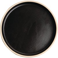 Olympia Canvas Flat Round Plates Delhi Black 180mm (6 Pack)