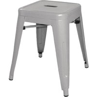 Bolero Bistro Galvanised Steel Low Stool (4 pack)