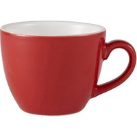 Genware Porcelain Red Bowl Shaped Cup 9cl/ 3oz - Pack of 6