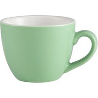 Genware Porcelain Green Bowl Shaped Cup 9cl/ 3oz - Pack of 6