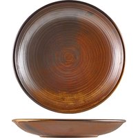 Terra Porcelain Rustic Copper Deep Coupe Plate 28cm