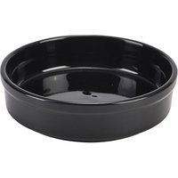 Genware Porcelain Black Round Dish 13cm/5"