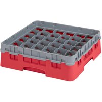 Cambro Camrack Red 36 Compartments Max Glass Height 92mm