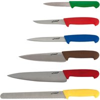 6 Piece Colour Coded Knife Set + Knife Wallet