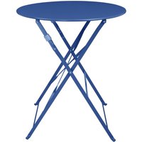 Bolero Perth Pavement Style Round Table Dark Navy