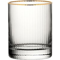 Utopia Hayworth Double Old Fashioned Gold Rim Glasses 325ml (6 Pack)