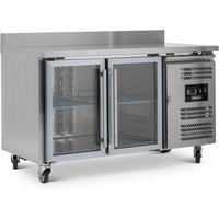 BLIZZARD 417L Double Glass Door Counter With Upstand HBC2CR