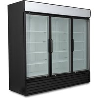 BLIZZARD 1750L Triple Hinged Glass Door Freezer Display Merchandiser GDF1800