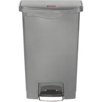Rubbermaid Slim Jim Front Step-On Pedal Bin Grey 50Ltr