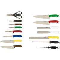 15 Piece Colour Coded Knife Set + Knife Case