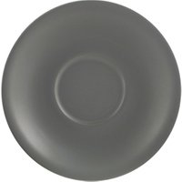 Genware Porcelain Matt Grey Saucer 13.5cm/ 5.25" - Pack of 6