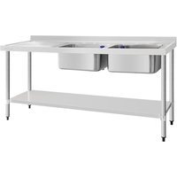 Vogue Double Sink Left Hand Drainer 1800mm