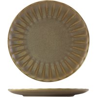 Terra Porcelain Matt Grey Scalloped Coupe Plate 23.4cm - Pack of 6