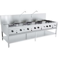 GAS WOK TABLE 4X17kW + 3X9kW