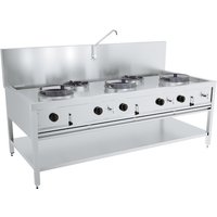 GAS WOK TABLE 3X17KW + 2X9KW