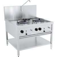GAS WOK TABLE 2X17KW + 1X9KW