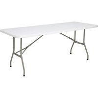 Bolero Rectangular Folding Table 6ft White