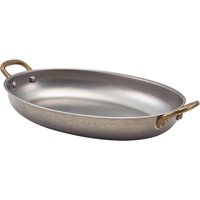 GenWare Vintage Steel Oval Dish 24.5 x 17.5cm - Pack of 6