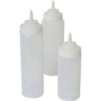 Squeeze Bottle Wide Neck Clear 16oz/ 47cl - Pack of 6