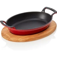 Frying/serving plate Red