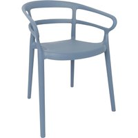 Bolero Mateo Café Chairs Slate Blue (2 pack)