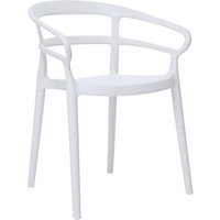 Bolero Mateo Café Chairs White (2 Pack)