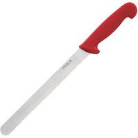 Hygiplas Serrated Slicer Red 25.5cm
