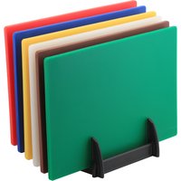 GenWare High Density Chopping Board And Rack Set 18 x 12 x 0.5"